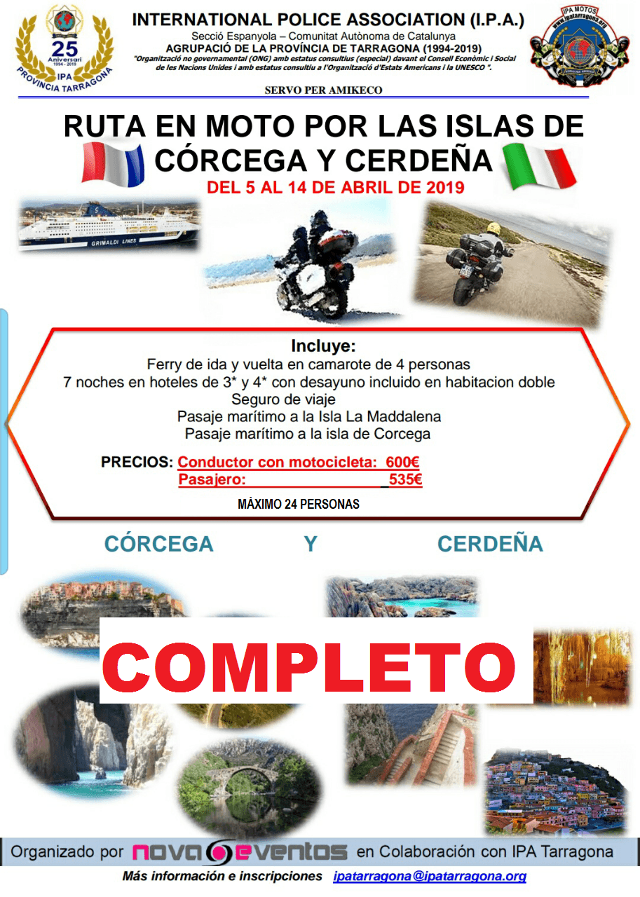 II RUTA MOTERA POR CERDEÑA Y CÓRCEGA