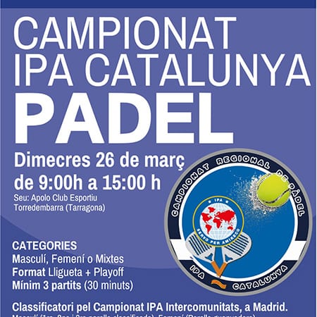 I Campeonato de pádel IPA para policías